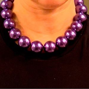 Vintage purple statement necklace
